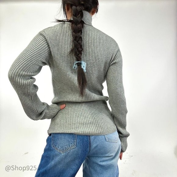 Women's Armani Exchange Turtle Neck Sweater Long Sleeves Size S / m - Picture 9 of 11